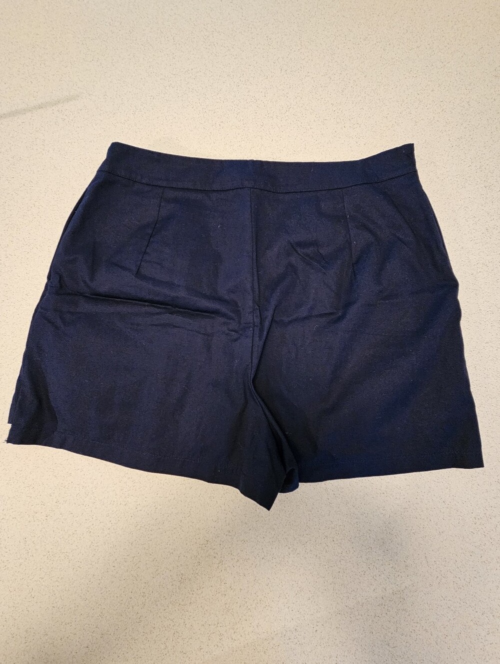 Zara SZ L Navy Blue Pleated School Girl Shorty Skort Side Zip Tennis Pickleball - Picture 3 of 10